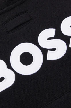 Hunde-Hoodie aus Baumwoll-Mix mit Kontrast-Logo