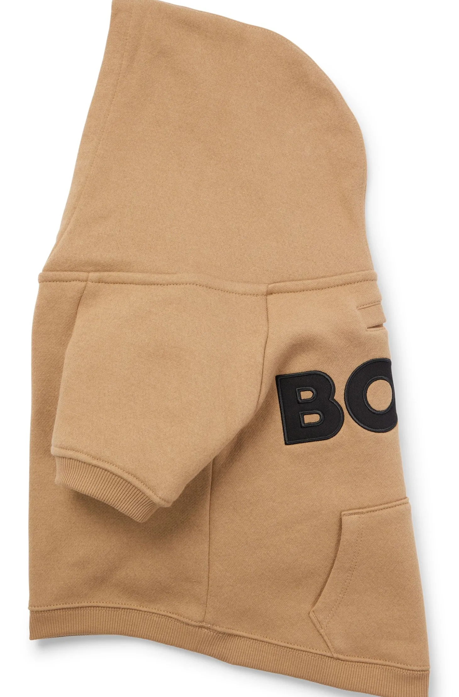 Hunde-Hoodie aus Baumwoll-Mix mit Kontrast-Logo
