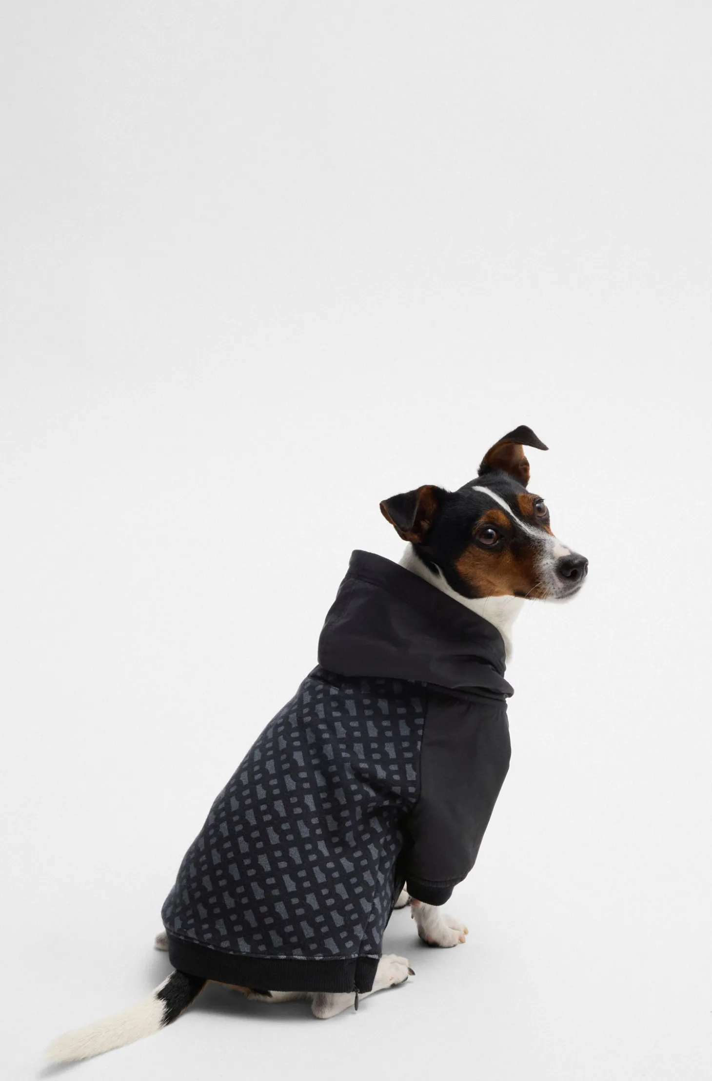 Hunde-Hoodie mit Monogramm-Muster
