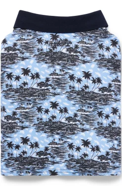 Hunde-Poloshirt aus Baumwolle mit Palmen-Print