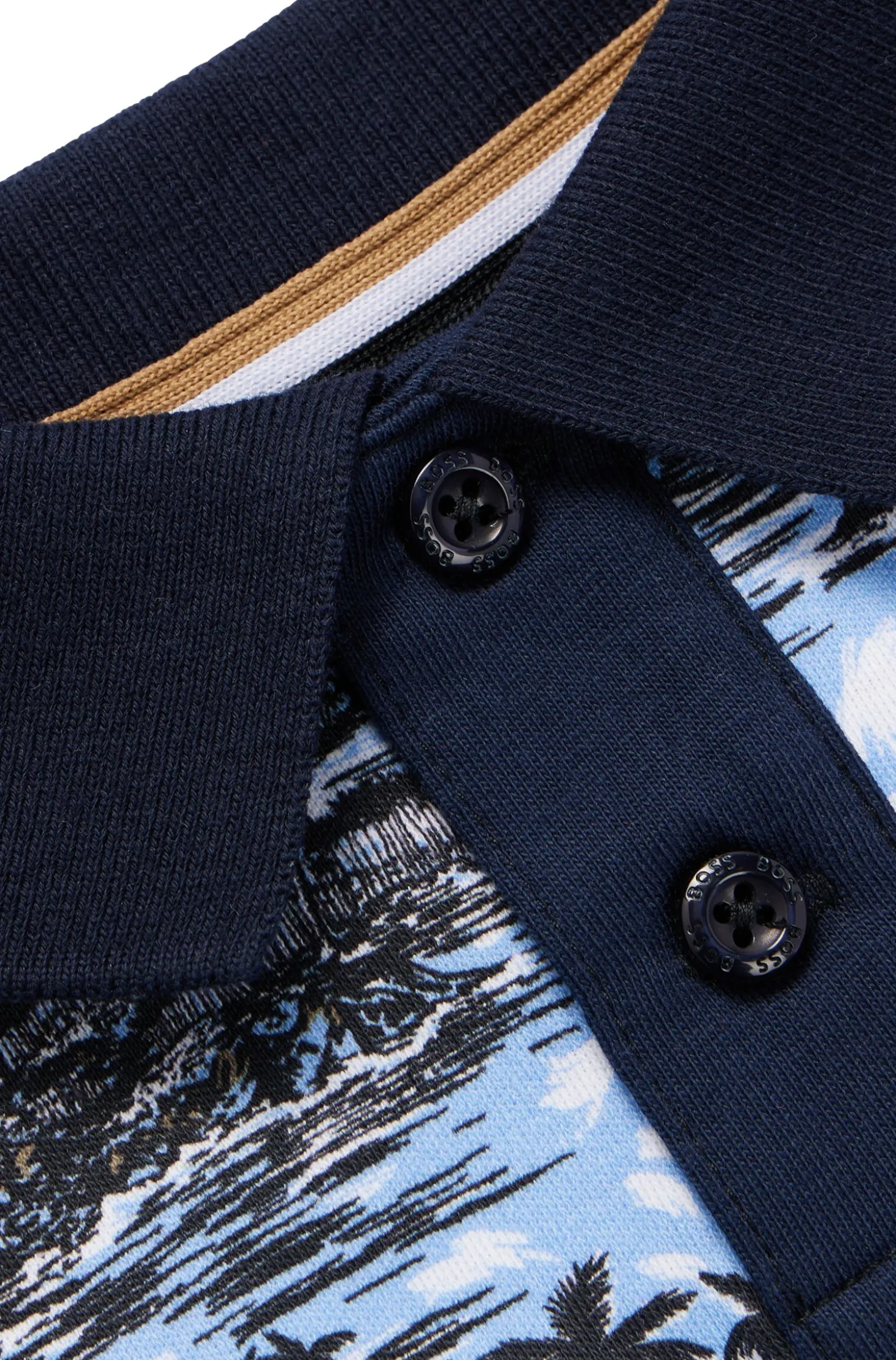 Hunde-Poloshirt aus Baumwolle mit Palmen-Print