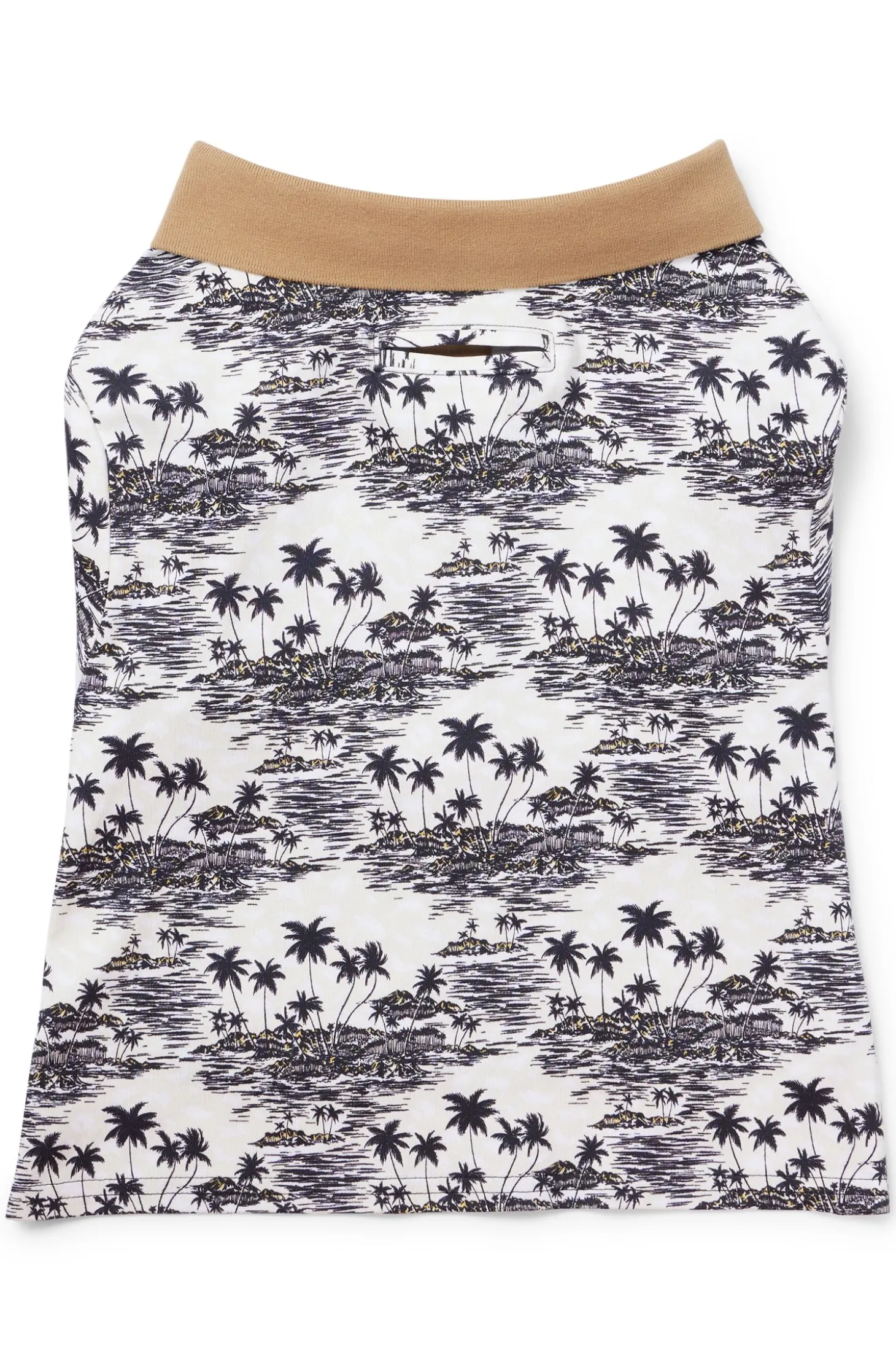 Hunde-Poloshirt aus Baumwolle mit Palmen-Print