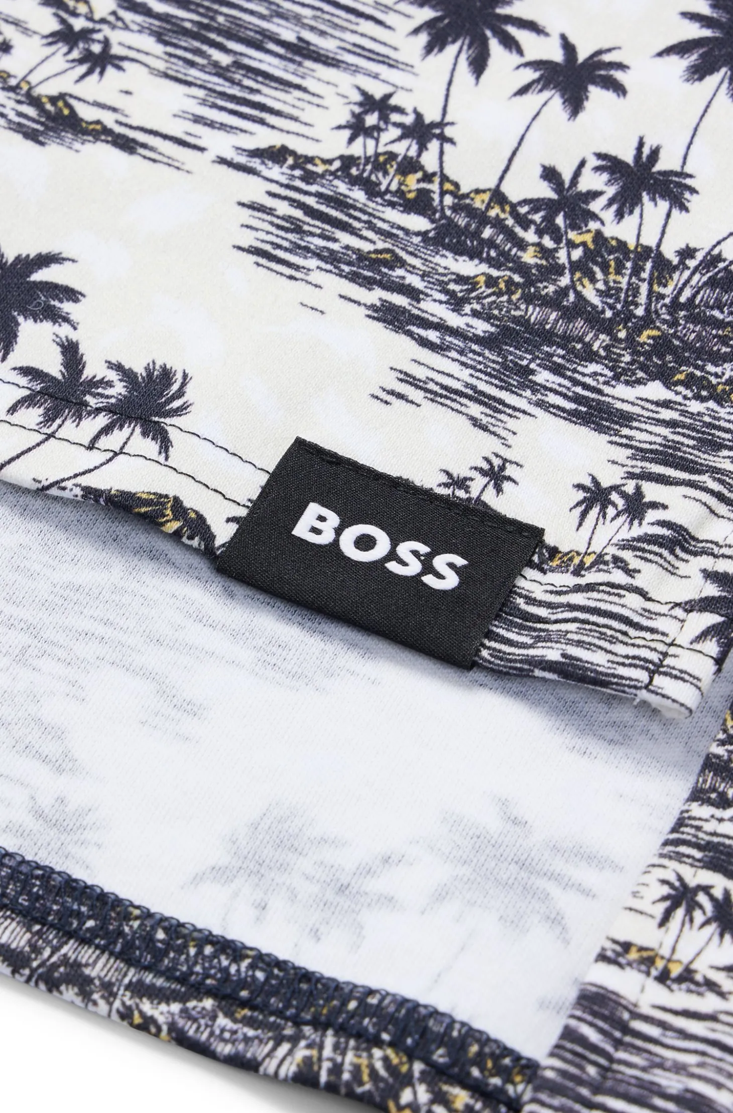 Hunde-Poloshirt aus Baumwolle mit Palmen-Print
