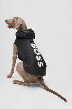 Hunde-Regenmantel aus wasserdichtem Gewebe mit Kontrast-Logo