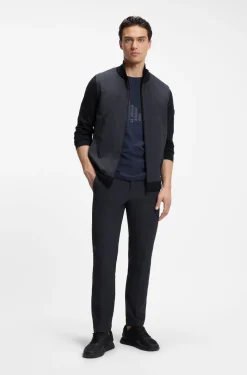Hybrid-Jacke mit Strickärmeln und Strick hinten