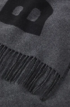 In Italien gefertigter Jacquard-Schal aus Woll-Mix