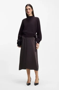 2-in-1-Kleid mit Woll-Pullover mit Kaschmir