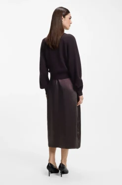 2-in-1-Kleid mit Woll-Pullover mit Kaschmir