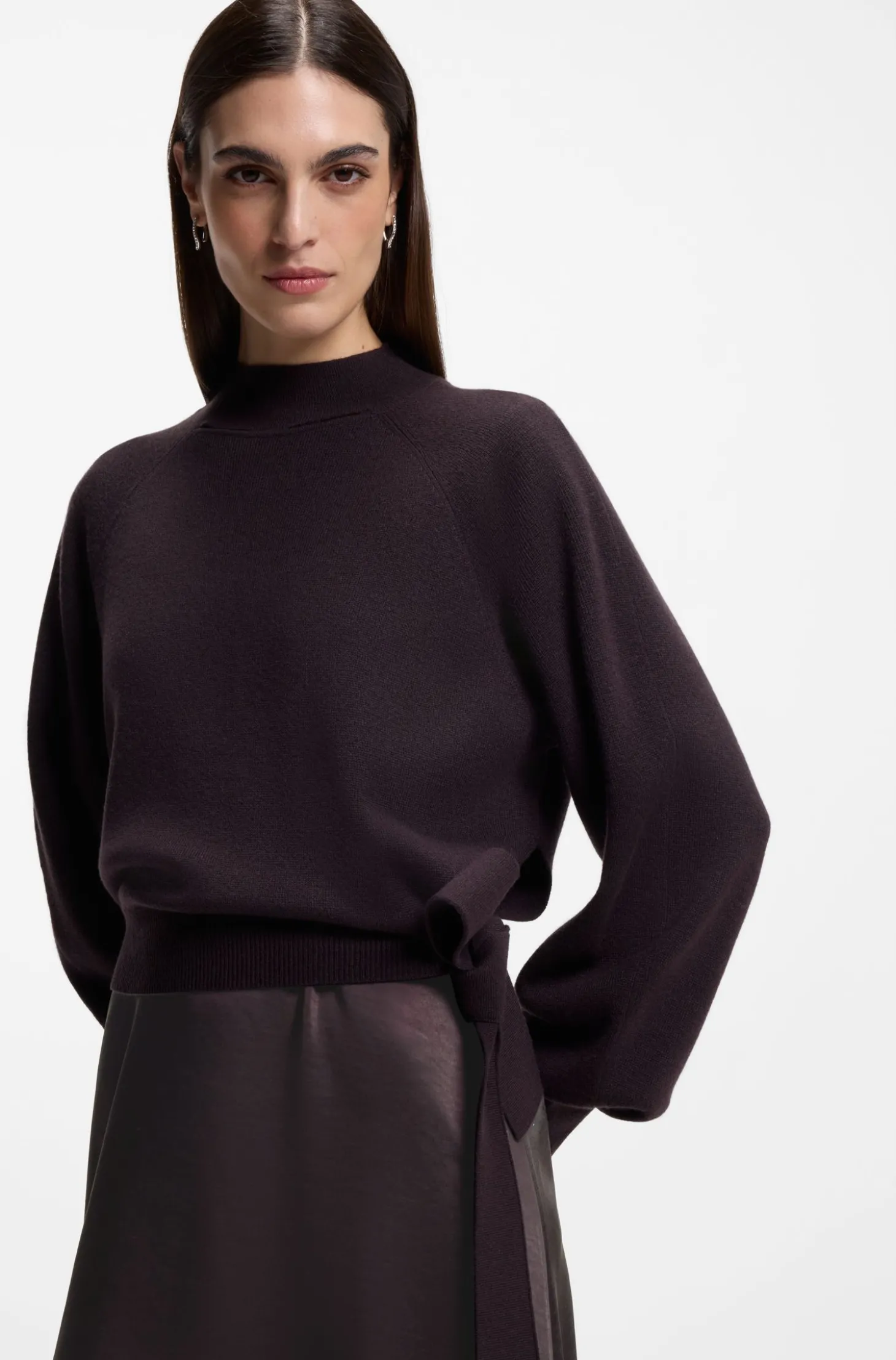 2-in-1-Kleid mit Woll-Pullover mit Kaschmir
