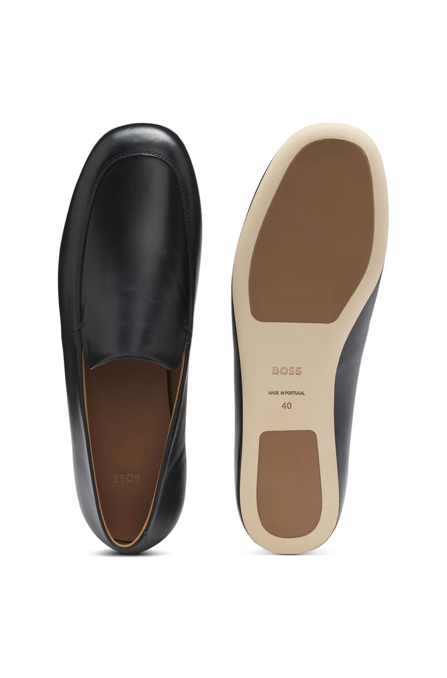 In Portugal gefertigte Leder-Loafer