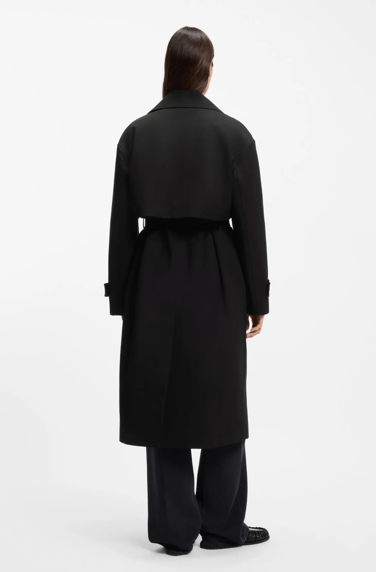 2-in-1-Trenchcoat aus elastischer Baumwolle