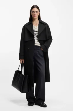 2-in-1-Trenchcoat aus elastischer Baumwolle