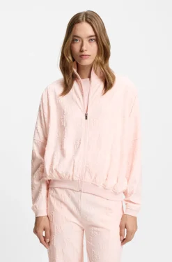Jacke aus Baumwoll-Mix mit Allover-Logo-Muster