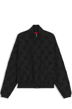 Jacke aus Baumwoll-Mix mit Allover-Logo-Muster