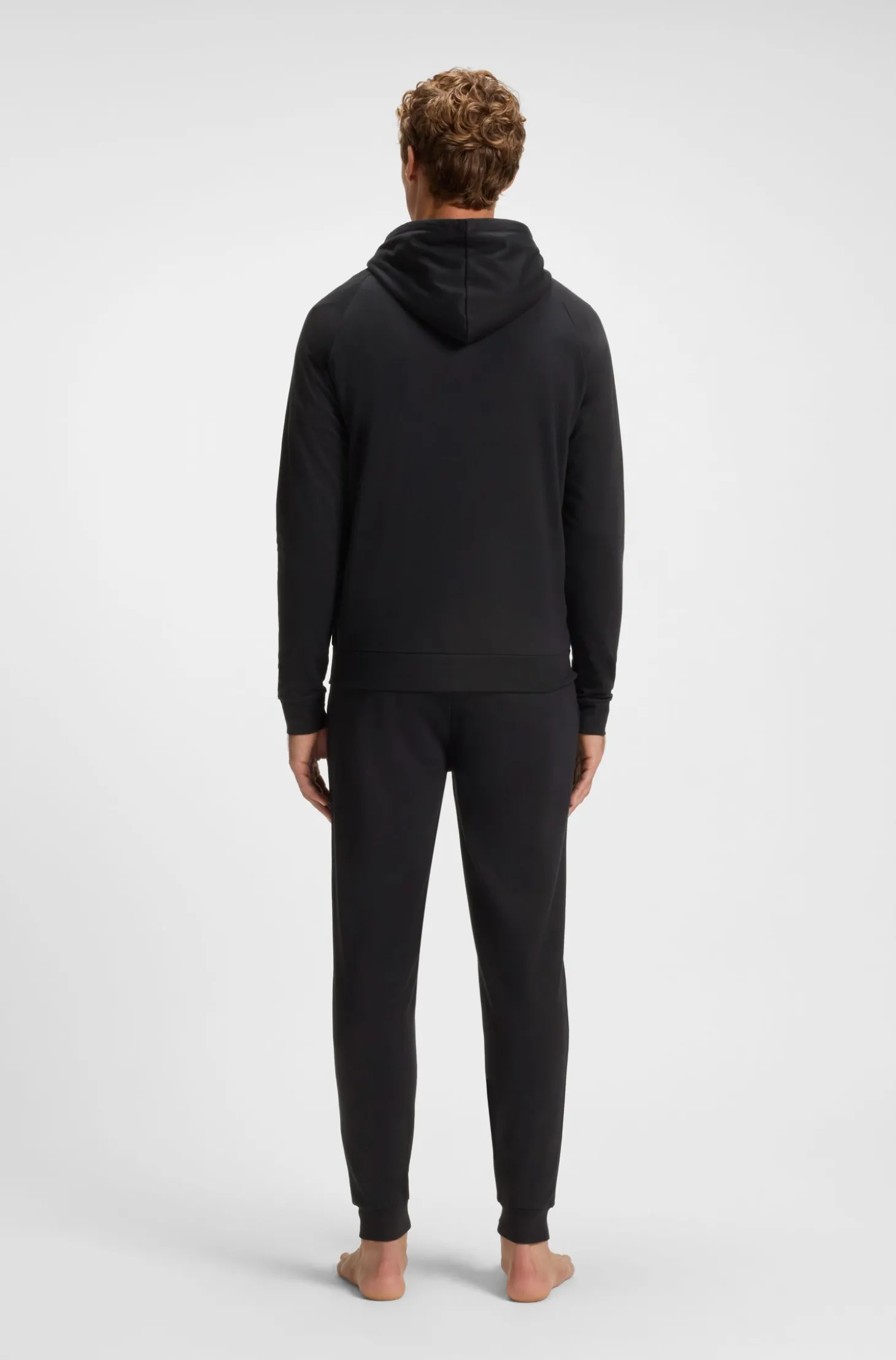 Jacke aus Baumwoll-Terry mit Logo und Streifen