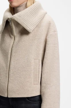Jacke aus Schurwolle mit Reißverschluss
