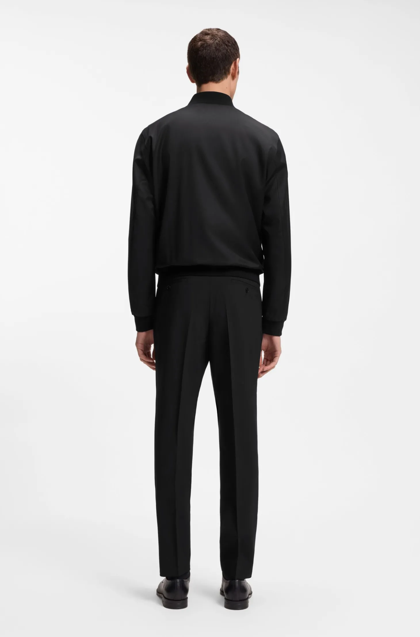 Jacke aus Schurwoll-Serge mit Reißverschluss