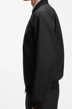 Jacke aus Schurwoll-Serge mit Reißverschluss