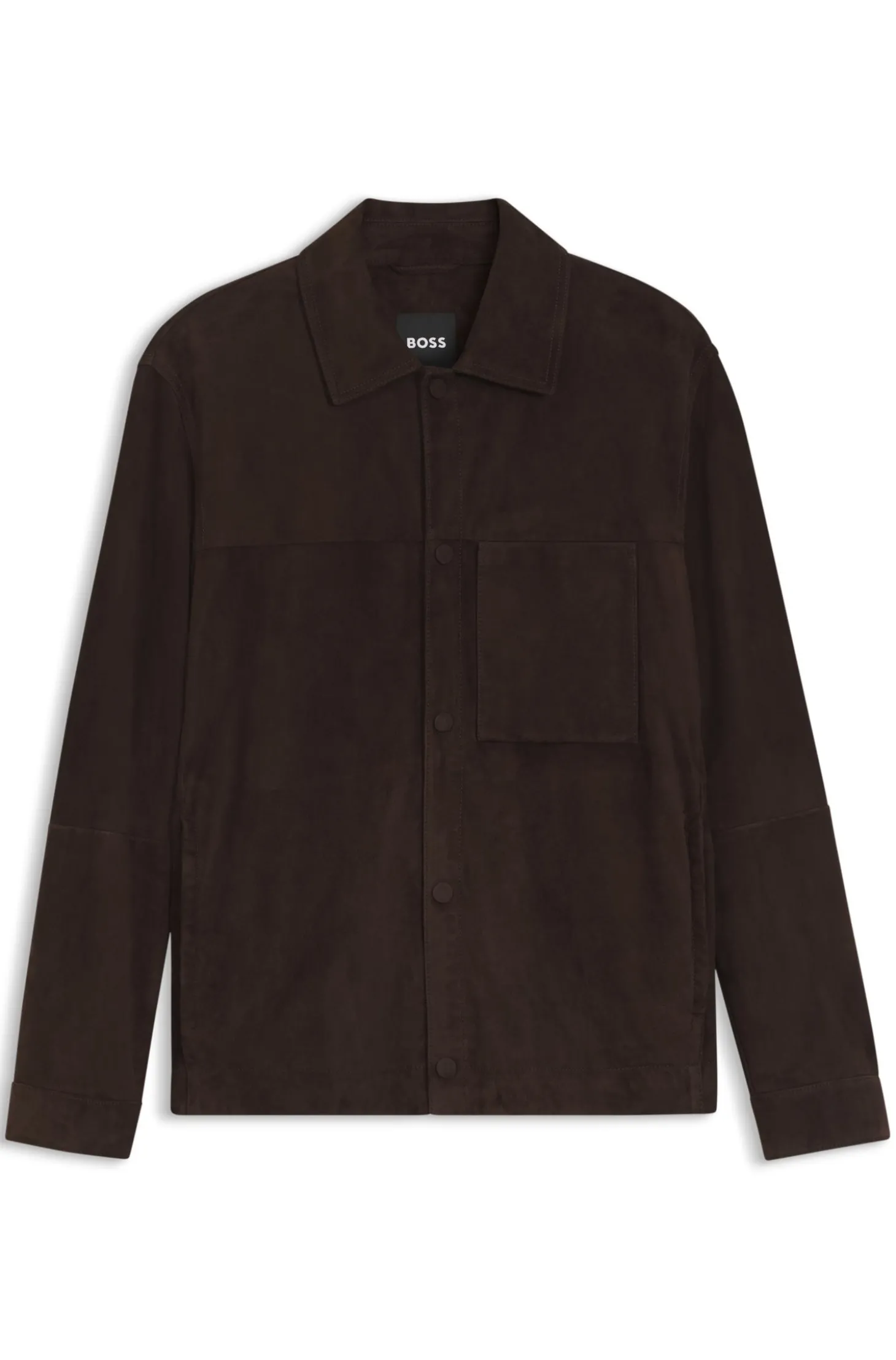 Jacke aus Veloursleder mit Druckknopfverschluss