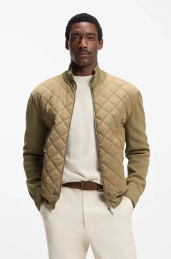Jacke aus Wolle mit gesteppter Vorderseite