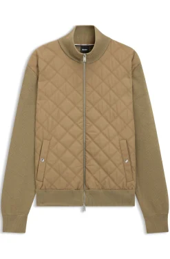 Jacke aus Wolle mit gesteppter Vorderseite