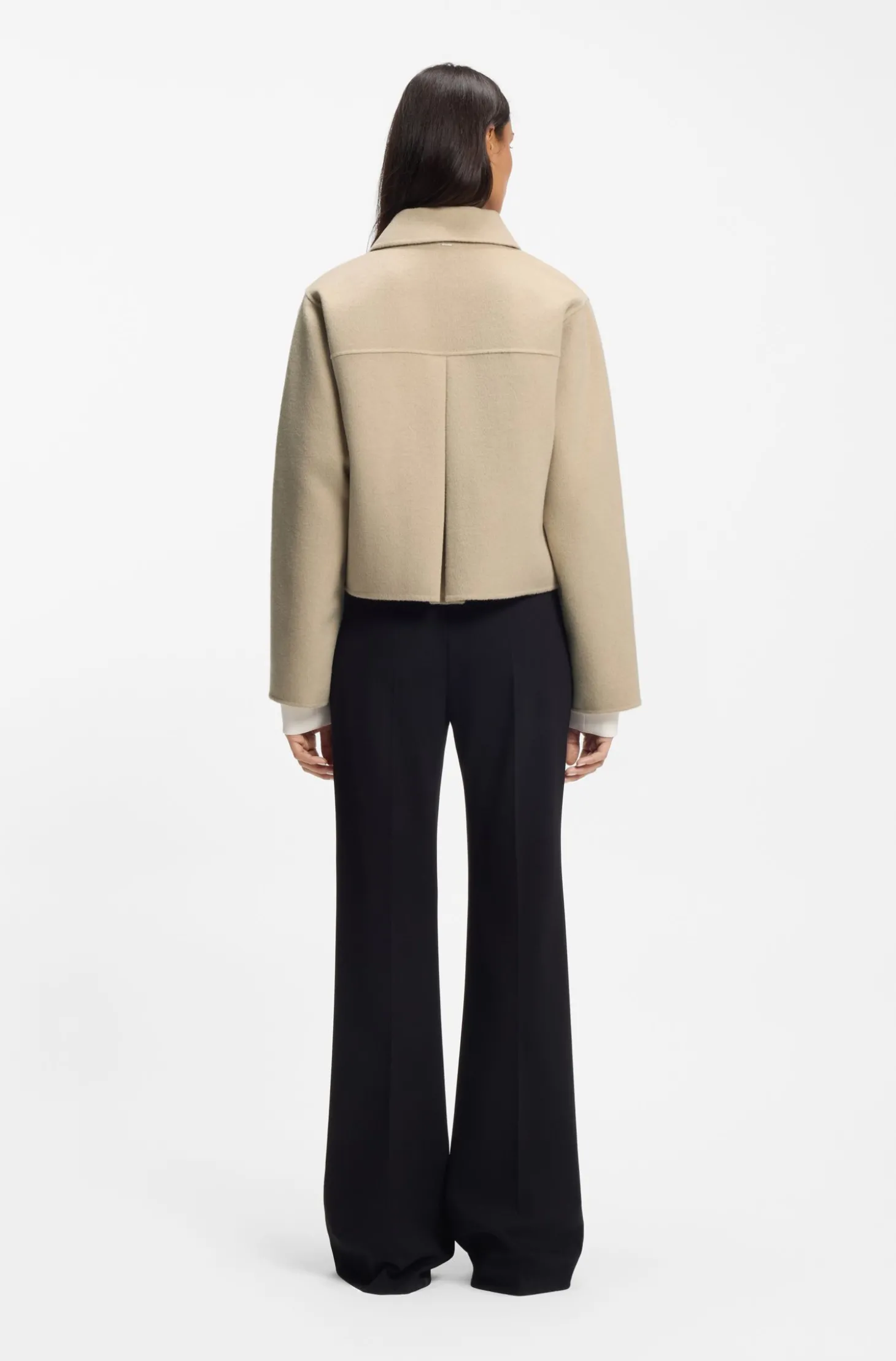 Jacke aus Woll-Mix mit verdecktem Verschluss