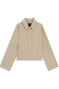 Jacke aus Woll-Mix mit verdecktem Verschluss