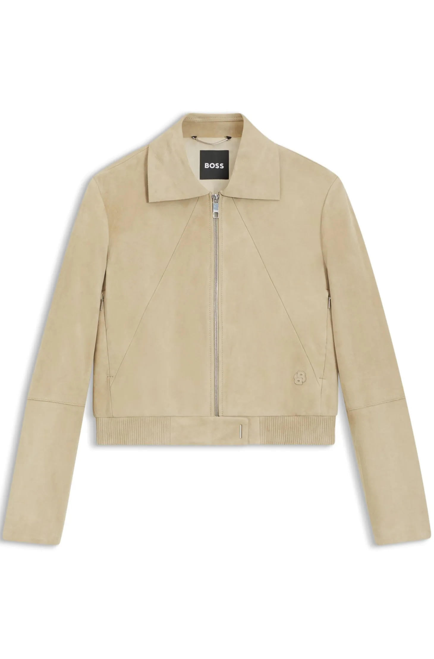 Jacke im Blouson-Stil aus Veloursleder mit Double-B-Monogramm