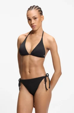 Jacquard-Bikinitop mit Stacked-Logo-Anhänger