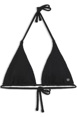 Jacquard-Bikinitop mit Stacked-Logo-Anhänger