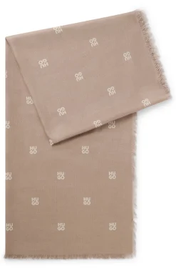 Jacquard-Schal mit Stack-Logo-Print