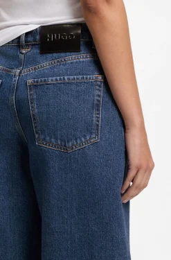 Jeans aus blauem japanischem Denim mit Barrel-Passform