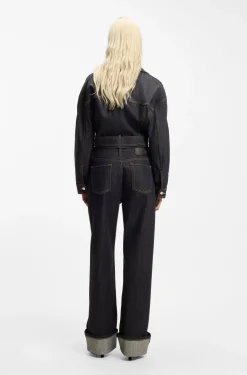 Jeans aus japanischem Selvedge-Denim mit weitem Beinverlauf