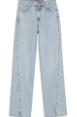 Jeans mit hohem Bund und weitem Beinverlauf