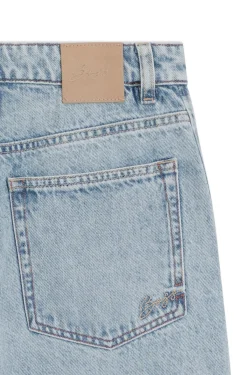 Jeans mit hohem Bund und weitem Beinverlauf