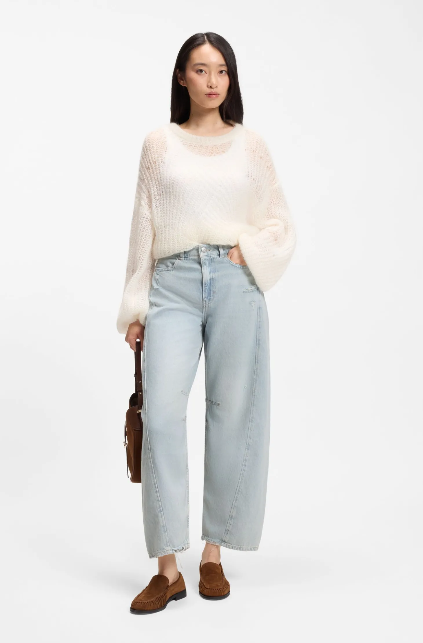 Jeans mit relaxtem Schnitt und Ballon-Bein