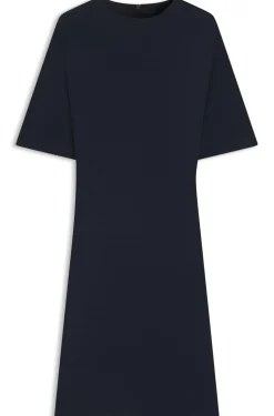 Jersey-Kleid mit Drapierung hinten
