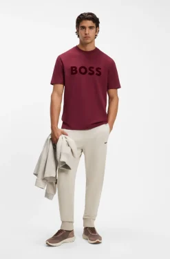 Jogginghose aus Baumwoll-Mix mit Logo-Stickerei
