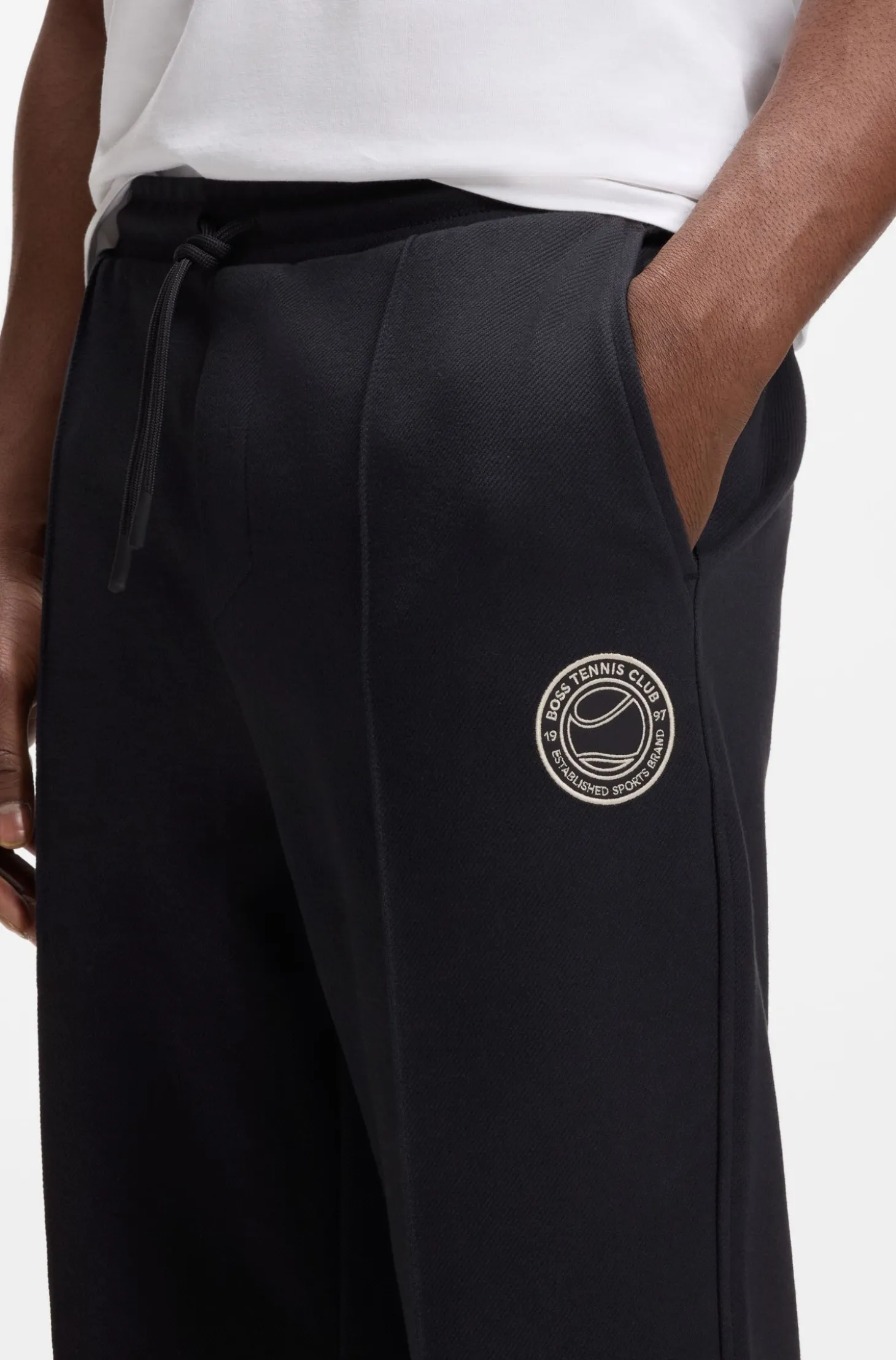 Jogginghose aus Baumwoll-Mix mit Tennis-Logo