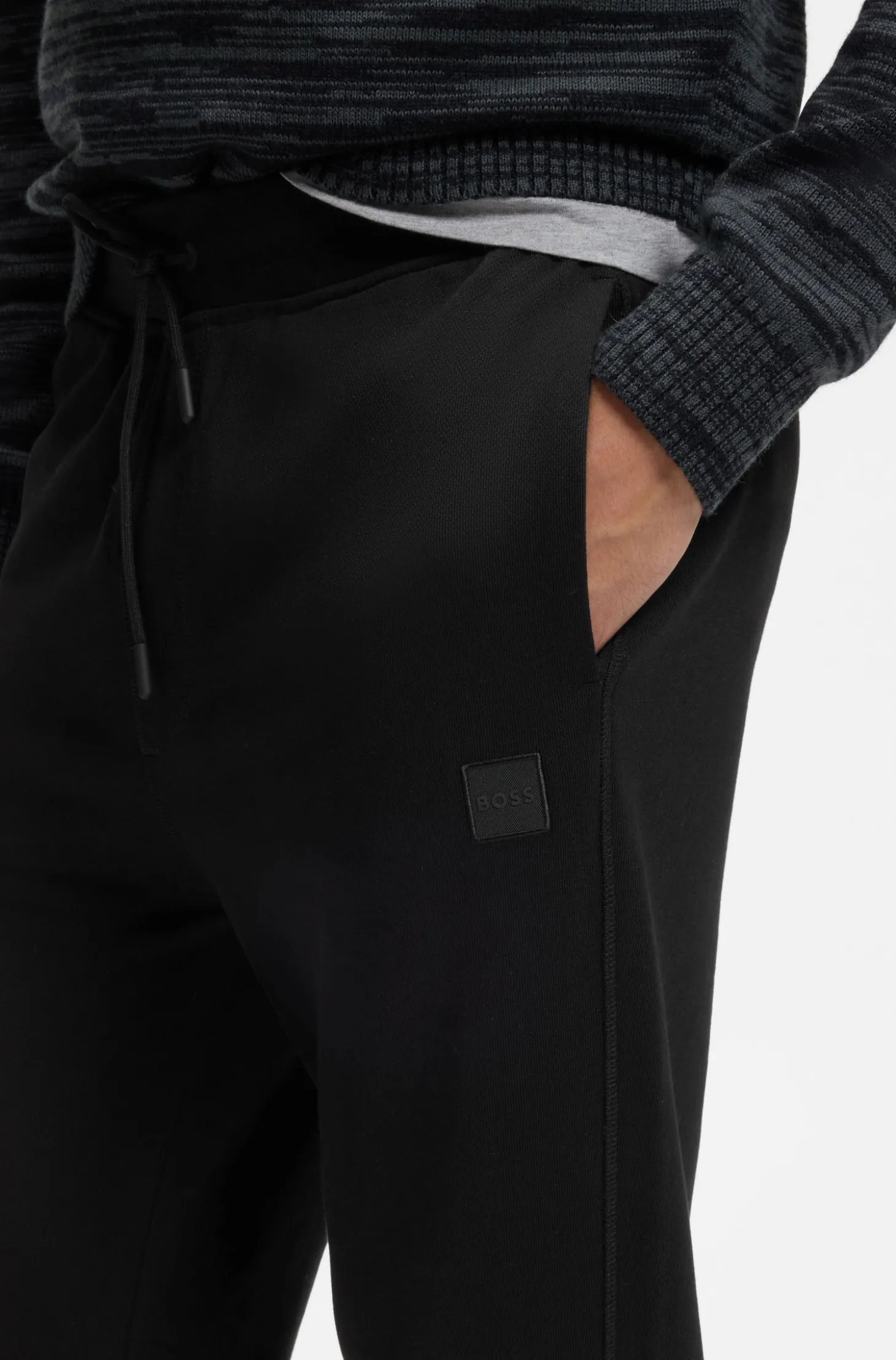 Jogginghose aus Baumwoll-Terry mit Logo-Aufnäher