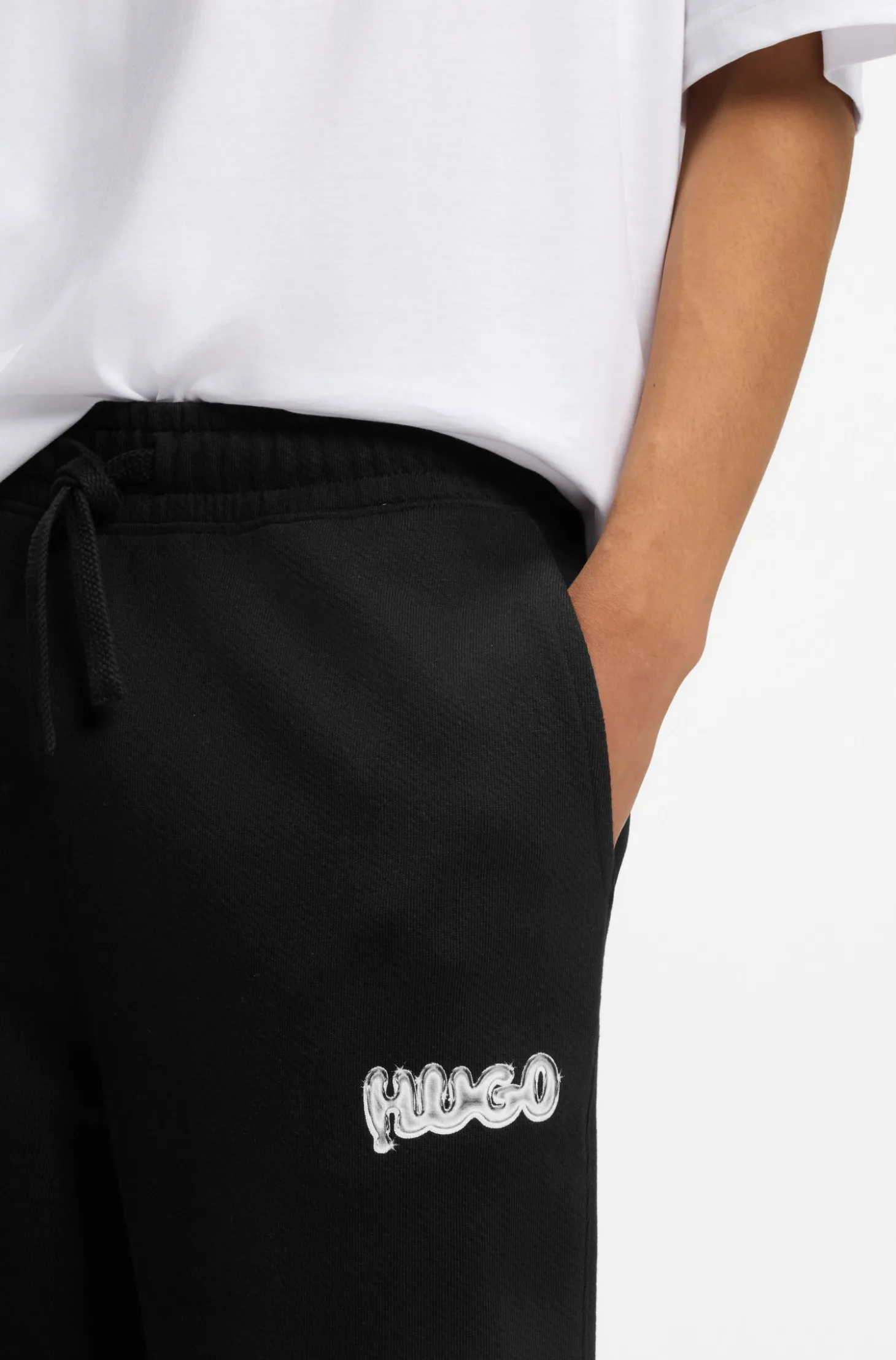 Jogginghose aus Baumwoll-Terry mit Logo-Print