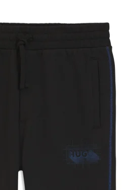 Jogginghose aus Baumwoll-Terry mit Logo und kontrastfarbenen Nähten