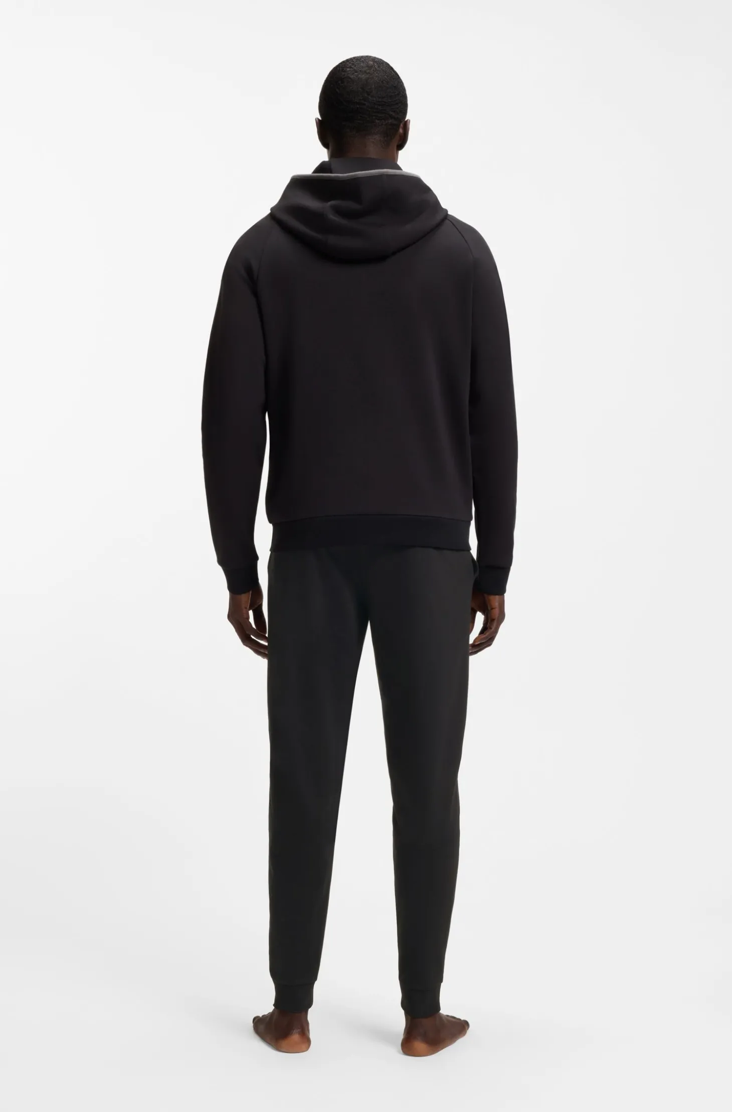 Jogginghose aus Baumwoll-Terry mit Logo und Streifen