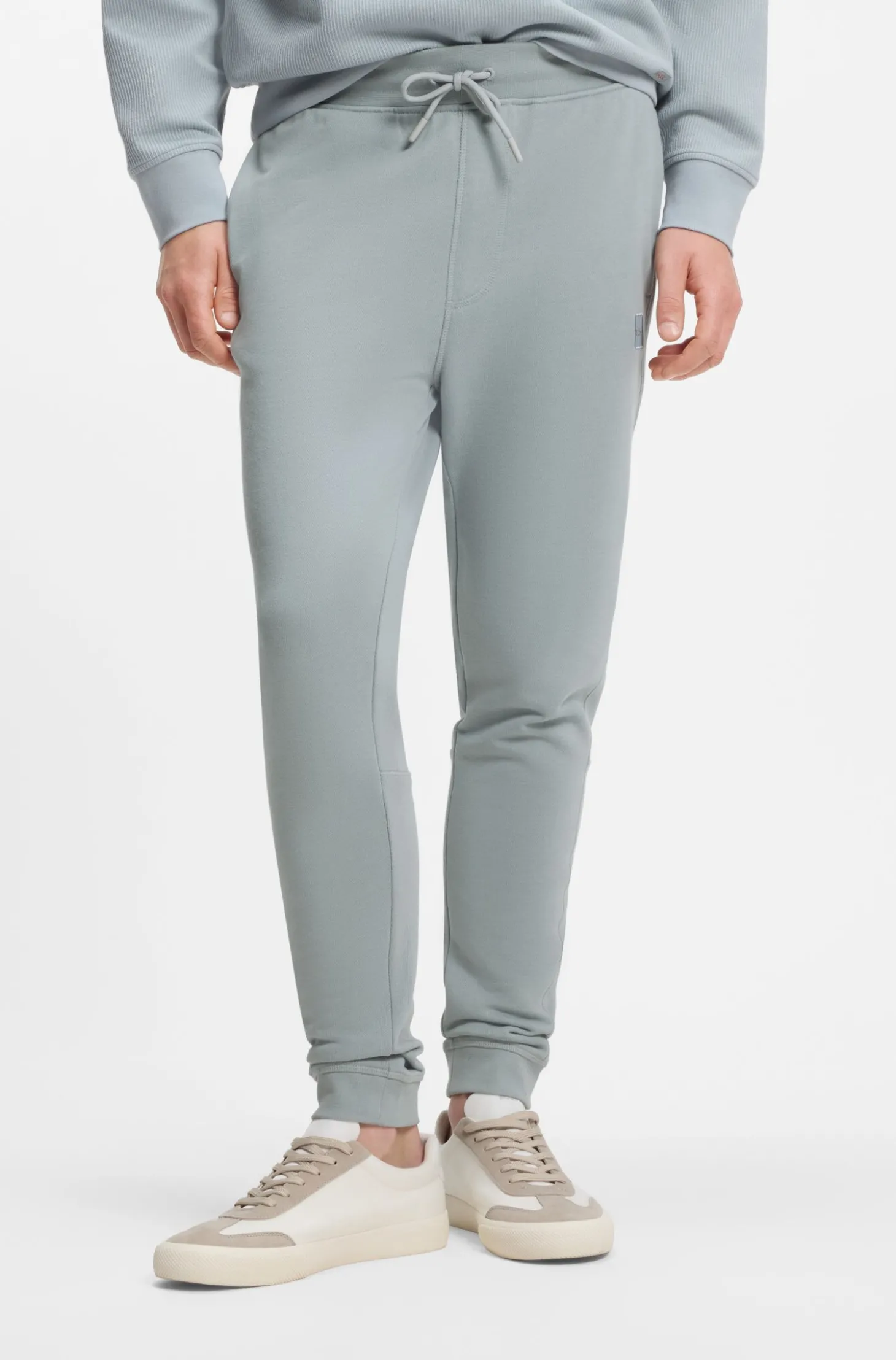 Jogginghose aus Baumwoll-Terry mit Logo-Aufnäher