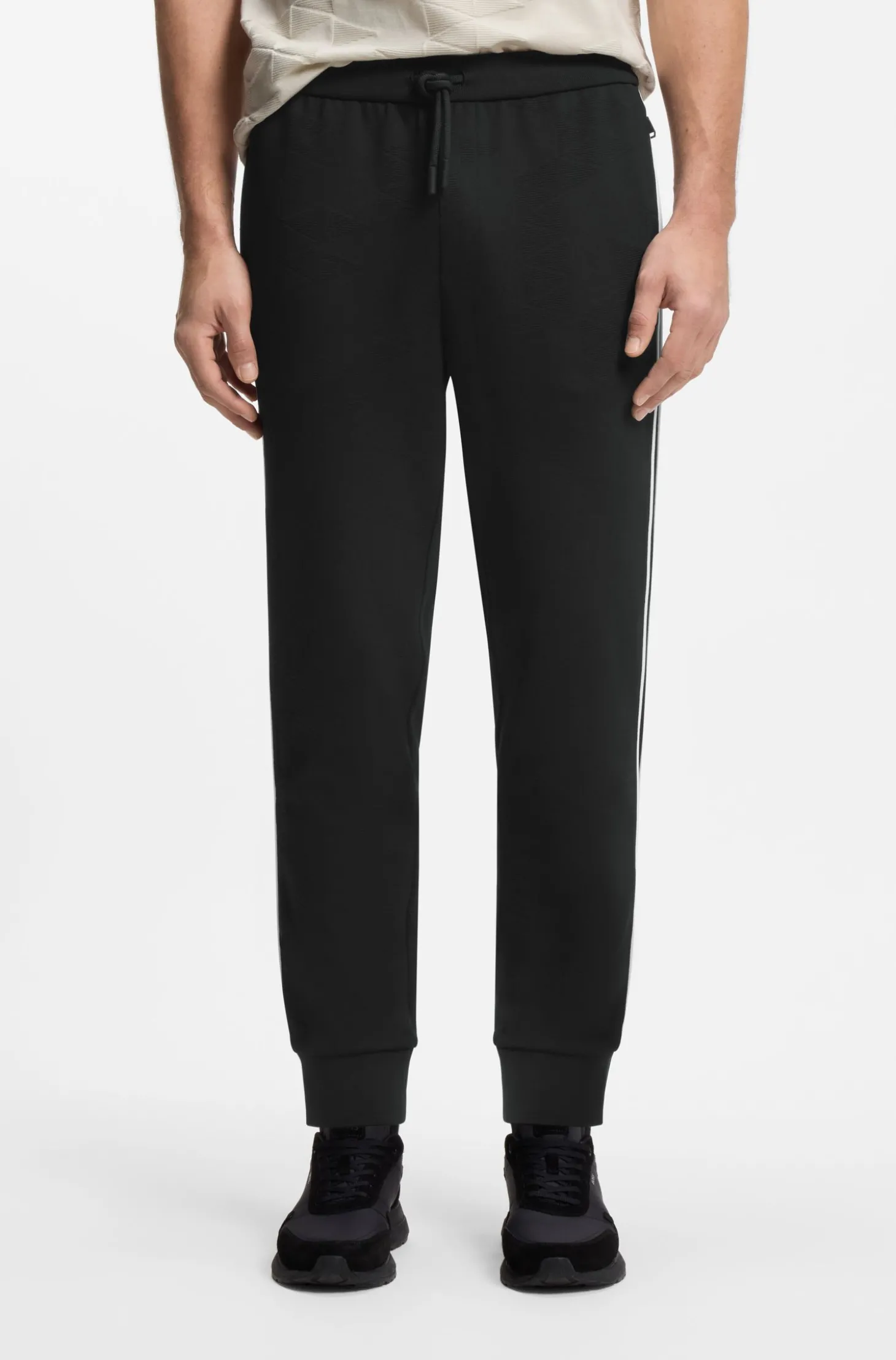 Jogginghose aus Dreiecks-Jacquard mit gummiertem Logo