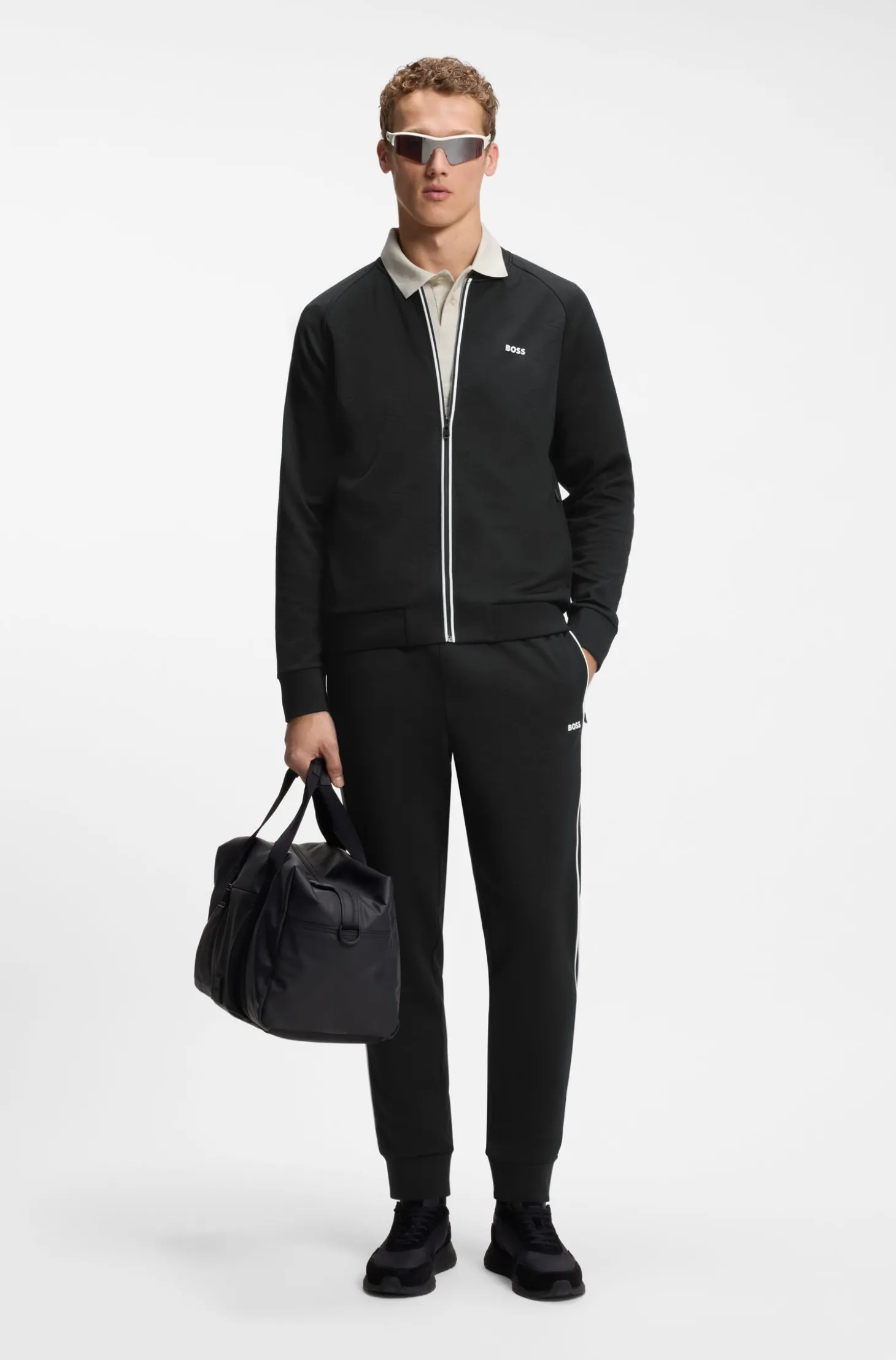 Jogginghose aus Dreiecks-Jacquard mit gummiertem Logo