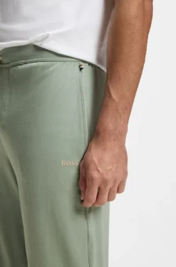 Jogginghose aus Stretch-Baumwolle mit Logo-Stickerei