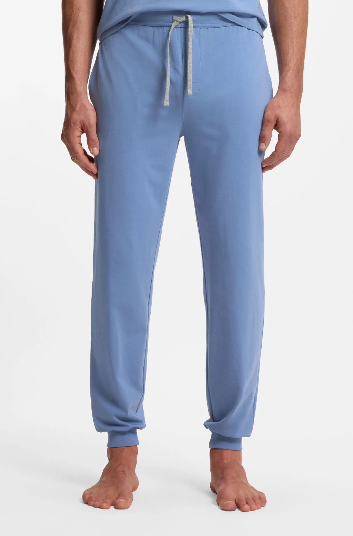 Jogginghose aus Stretch-Baumwolle mit Logo-Stickerei
