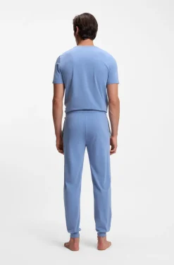 Jogginghose aus Stretch-Baumwolle mit Logo-Stickerei