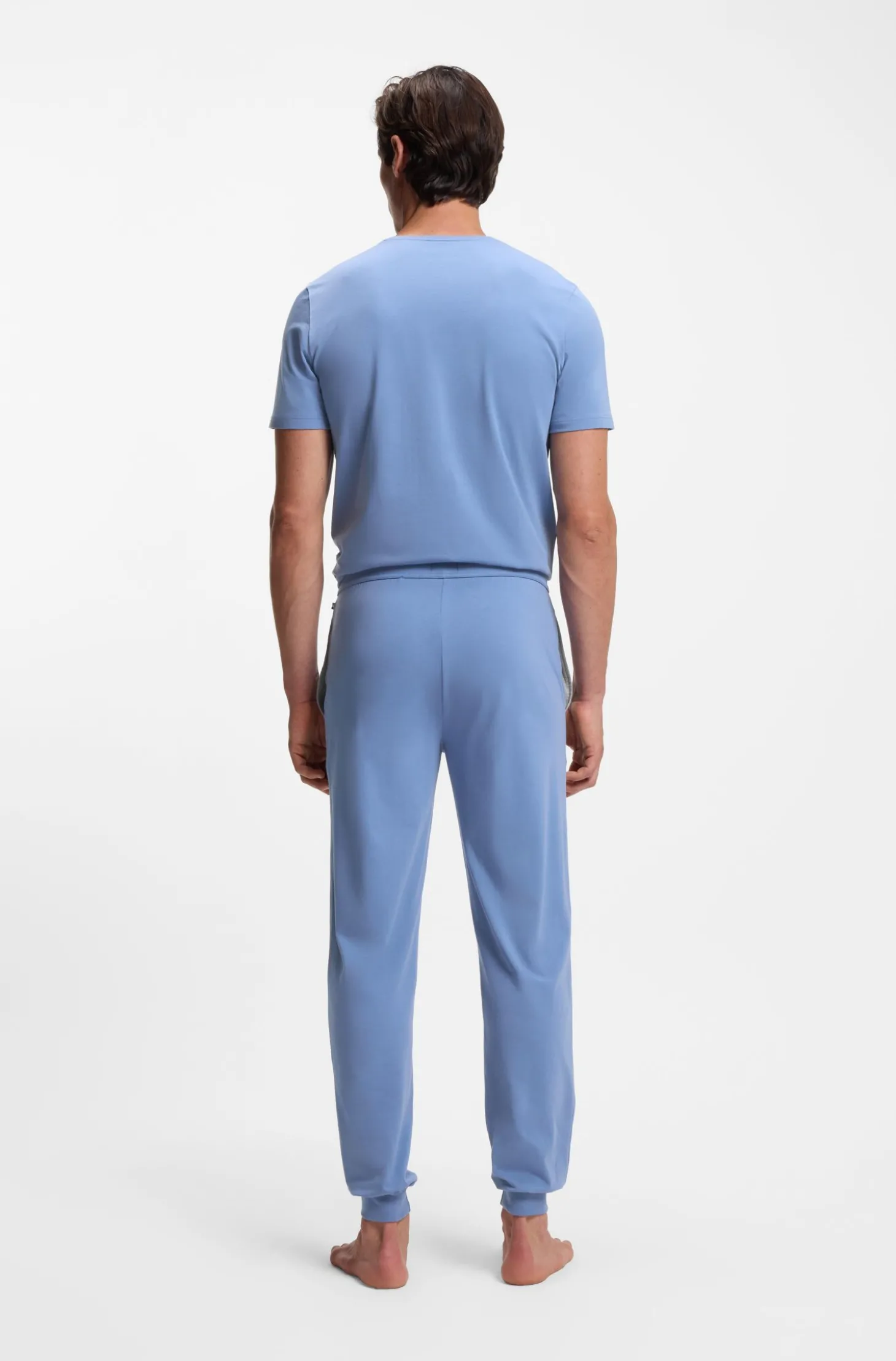 Jogginghose aus Stretch-Baumwolle mit Logo-Stickerei